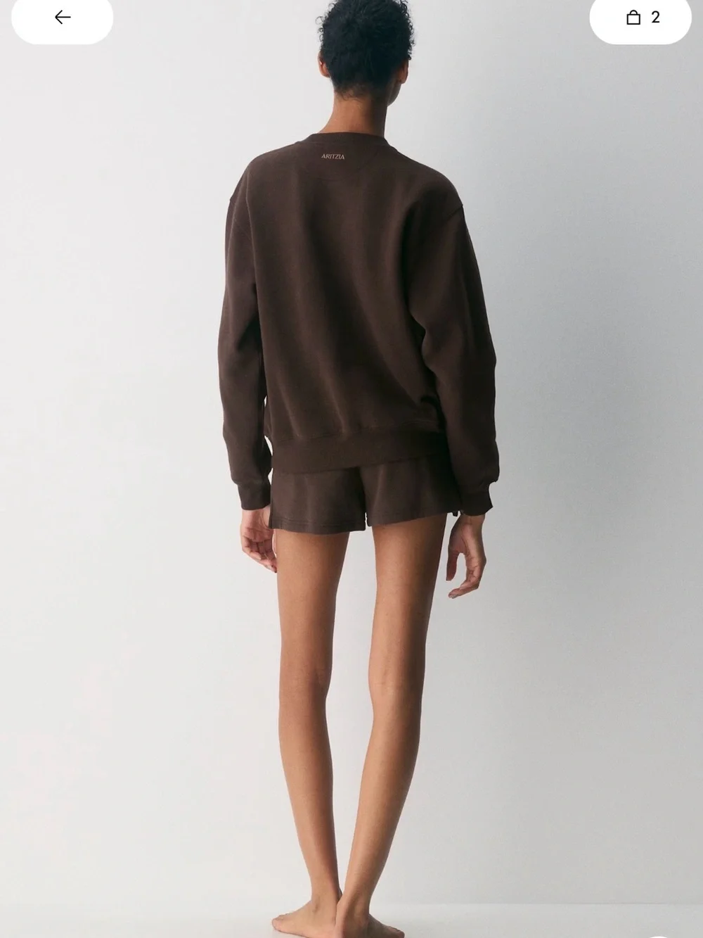 NWOT Aritzia Perfect Crew Sweatshirt - Picture 4 of 8